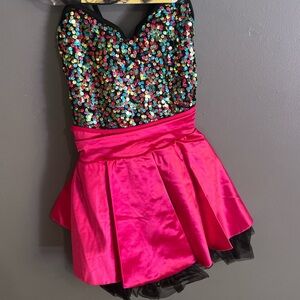 Multi colored sequin dance recital dress